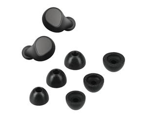 kwmobile Replacement Ear Tips Compatible with Jabra Elite 7 Pro - Set of 6 - Memory Foam Eartips - Black