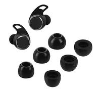 kwmobile Replacement Ear Tips Compatible with JBL Reflect flow Pro - Set of 6 - Memory Foam Eartips - Black