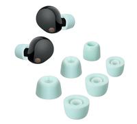 kwmobile Replacement Ear Tips Compatible with Sony WF-1000XM5 - Set of 6 - Memory Foam Eartips - Light Blue