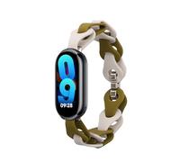 kwmobile Replacement Fitness Tracker Band Compatible with Xiaomi Mi Band 10 / Mi Band 9/8-14 - 22 cm - Beige/Green