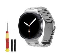 kwmobile Replacement Strap Compatible with Samsung Galaxy Watch 8 Galaxy/Galaxy Watch 8 Classic 46mm Strap - 14-22 cm Stainless Steel Straps - Silver