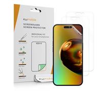 kwmobile Screen Protectors Compatible with Apple iPhone 16 Plus Screen Protector - 3x Ultra-Clear Transparent Phone Films