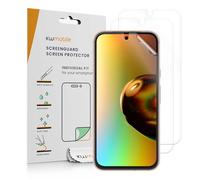 kwmobile Screen Protectors Compatible with Google Pixel 8a Screen Protector - 3x Ultra-Clear Transparent Phone Films