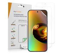 kwmobile Screen Protectors Compatible with Google Pixel 9 Pro XL Screen Protector - 3x Ultra-Clear Transparent Phone Films