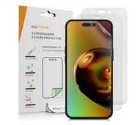 kwmobile Set of 3 Screen Protectors Compatible with Apple iPhone 15 Plus - Anti-Glare Anti-Fingerprint Display Films - Matte