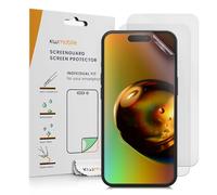 kwmobile Set of 3 Screen Protectors Compatible with Apple iPhone 15 Pro Max - Anti-Glare Anti-Fingerprint Display Films - Matte