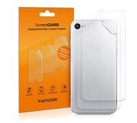 kwmobile Set of 3x Back Covers Compatible with Apple iPhone 8 / SE (2020) - Back Screen Protector Pack Transparent Protective Films