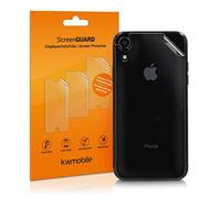 kwmobile Set of 3x Back Covers Compatible with Apple iPhone XR - Back Screen Protector Pack Transparent Protective Films