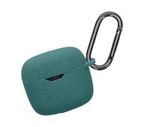 kwmobile Silicone Carry Case Compatible with JBL Tune Flex Cover - Embossed Soft Rubber Pouch - Embossed Pattern