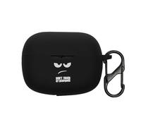kwmobile Silicone Case Compatible with JBL Wave Beam/Beam 2 / Wave 200TWS Case Cover - Don't Touch My Headphones White/Black/Black