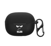 kwmobile Silicone Case Compatible with Xiaomi Redmi Buds 5 Pro Case Cover - Don't Touch My Headphones White/Black/Black