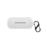 kwmobile Silicone Cover Compatible with Anker Soundcore Life A1 - Case Cover Stick-On Skin with Clip - White