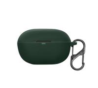 kwmobile Silicone Cover Compatible with Anker Soundcore Life A3i - Case Cover Stick-On Skin with Clip - Dark Green