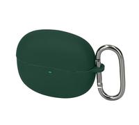 kwmobile Silicone Cover Compatible with Baseus Bowie MC1 Open Ear - Case Cover Stick-On Skin with Clip - Dark Green