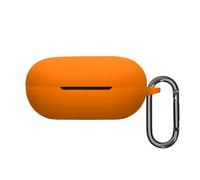 kwmobile Silicone Cover Compatible with Beats Powerbeats Pro 2 - Case Cover Stick-On Skin with Clip - Orange