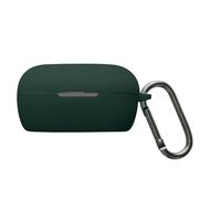 kwmobile Silicone Cover Compatible with Bose QuietComfort Earbuds - Case Cover Stick-On Skin with Clip - Dark Green