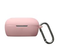 kwmobile Silicone Cover Compatible with Bose QuietComfort Earbuds - Case Cover Stick-On Skin with Clip - Dusty Pink