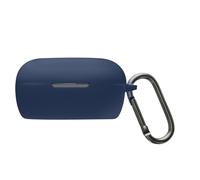 kwmobile Silicone Cover Compatible with Bose QuietComfort Earbuds - Case Cover Stick-On Skin with Clip - Dark Blue