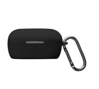 kwmobile Silicone Cover Compatible with Bose QuietComfort Earbuds - Case Cover Stick-On Skin with Clip - Black