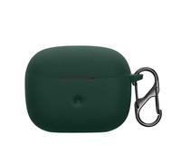 kwmobile Silicone Cover Compatible with Bowers & Wilkins Pi6 / Pi8 - Case Cover Stick-On Skin with Clip - Dark Green