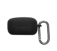 kwmobile Silicone Cover Compatible with Denon AH-C840NC - Case Cover Stick-On Skin with Clip - Black