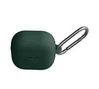 kwmobile Silicone Cover Compatible with Huawei FreeClip 2 - Case Cover Stick-On Skin with Clip - Dark Green