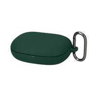 kwmobile Silicone Cover Compatible with JBL Endurance Peak 4 - Case Cover Stick-On Skin with Clip - Dark Green