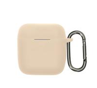 kwmobile Silicone Cover Compatible with Marshall Minor IV/Minor 4 - Case Cover Stick-On Skin with Clip - Beige