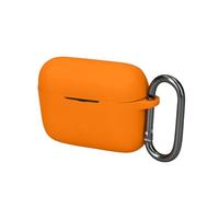 kwmobile Silicone Cover Compatible with Marshall Motif II ANC - Case Cover Stick-On Skin with Clip - Orange