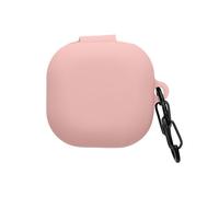 kwmobile Silicone Cover Compatible with Samsung Galaxy Buds FE - Case Cover Stick-On Skin with Clip - Dusty Pink