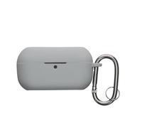 kwmobile Silicone Cover Compatible with Technics EAH-AZ100 - Case Cover Stick-On Skin with Clip - Grey
