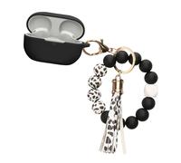 kwmobile Silicone Cover for Sony WF-1000XM5 Case with Lanyard and KeyChain - Bluetooth Earphones Case - Protect Earbud Earplug - Black