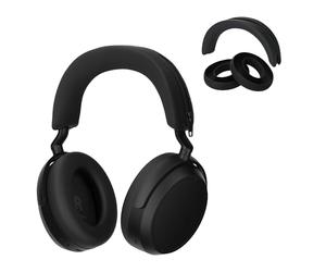 kwmobile Silicone Headband and Ear Pads Cover Set Compatible with Sennheiser MOMENTUM 4 Wireless - Covers - Black