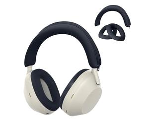 kwmobile Silicone Headband and Ear Pads Cover Set Compatible with Sony WH-1000XM5 - Covers - Dark Blue