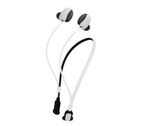 kwmobile Silicone Neck Strap for Sony WF-1000XM6 Holder for Jogging - In-Ear Headphones Strap - Earbuds Accessories - White/Black