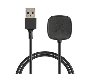 kwmobile Smart Watch Charger Cord for Fitbit Versa 4 / Sense 2 / Versa 3 / Sense - Smart Watch Charger USB Cable - Black