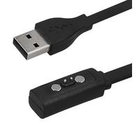 kwmobile Smart Watch Charger Cord for Pebble 2SE / 2+ / Time/Time Steel/Time Round - Smart Watch Charger Magnetic USB Cable - Black