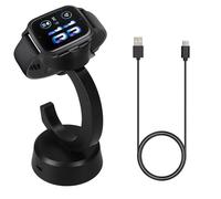 kwmobile Smartwatch Docking Station Compatible with Garmin Venu Sq 2 / Venu Sq/Fenix 8 7 6 5 / Tactix 8 7 Charge Stand - Magnetic Dock - Black