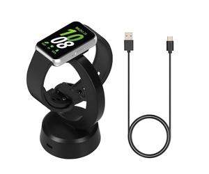 kwmobile Smartwatch Docking Station Compatible with Samsung Galaxy Fit 3 / Honor Watch Fit/Oppo Band 2 / Keep B4 Charge Stand - Magnetic Dock - Black