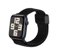 kwmobile Smartwatch Strap Compatible with Apple Watch SE 40mm iWatch 9/8/7/6/5/4/3 40mm - Nylon Replacement Band - Magnetic Closure - Black