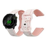 kwmobile Smartwatch Strap Compatible with Garmin Forerunner 55 / Forerunner 165/245 / 645/570 42mm - Replacement Silicone Band with Buckle - Embossed Pattern