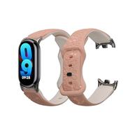 kwmobile Smartwatch Strap Compatible with Xiaomi Mi Band 10 / Mi Band 9/8 - Replacement Silicone Band with Buckle - Embossed Pattern