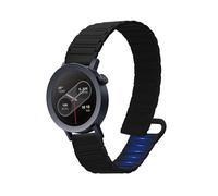 kwmobile Strap Compatible with CMF Watch Pro 2 / Watch Pro 1 - Silicone Magnetic Closure - 14-22 cm - Black