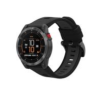 kwmobile Strap Compatible with Garmin Epix 2 / Instinct 2 / Instinct 3 45mm / Fenix 8 47mm Strap - Replacement Silicone Watch Band - Black/Grey