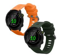 kwmobile Strap Compatible with Garmin Forerunner 55 Strap - Replacement Silicone Watch Band - Red/Black