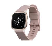 kwmobile Strap Compatible with Garmin Venu Sq 2 Music/Sq 2 / Vivoactive 6 / Vivoactive 5 Strap - Replacement Silicone Watch Band - Dusty Pink