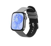 kwmobile Strap Compatible with Huawei Watch Fit 3 / Fit 4 Strap - Replacement Silicone Watch Band - Black/Grey