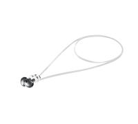 kwmobile Strap Compatible with Samsung Galaxy Buds 3 / Soundcore P20i / Wave Beam/Fun Air Pro 4 - Strap Magnetic Silicone Cord Earphones Holder - White
