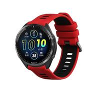 kwmobile Strap for Garmin Forerunner 965/955 / 945/745 Watch Strap - Silicone Replacement Watch Band - Red/Black