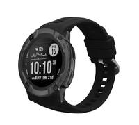 kwmobile Strap for Garmin Instinct 2S Watch Strap - Silicone Replacement Watch Band - Black